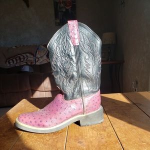 Women’s ostrich boots purple new condition